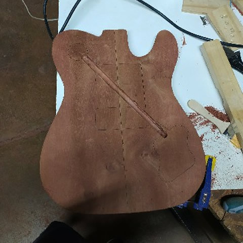 Fotografía guitarra modelo Custom Teleca de ED Guitars